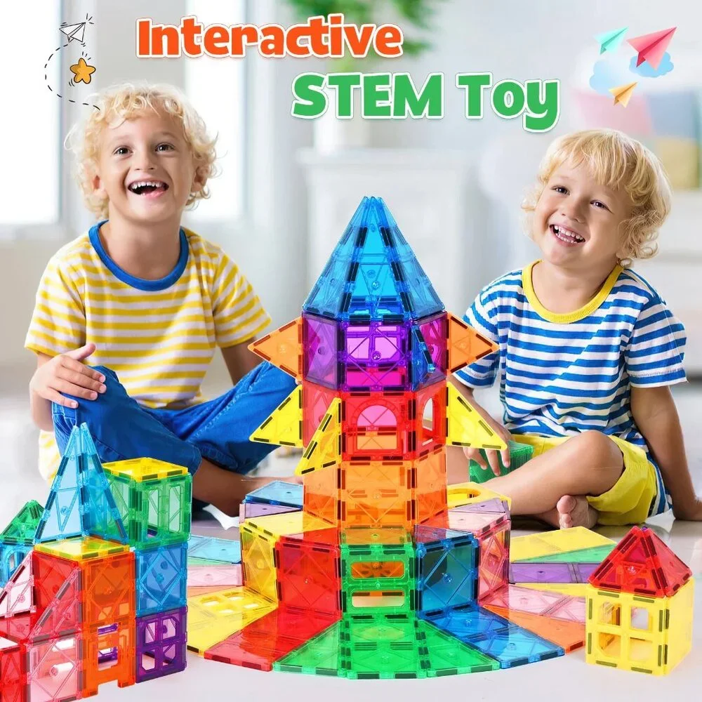 NEW FunMagic STEM Educational Magnetic Building Blocks 42 Count